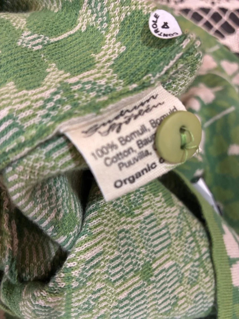 Gudrun Sjoden 4-Leaf Clover Cotton Cardigan, Medium - Picture 8 of 8